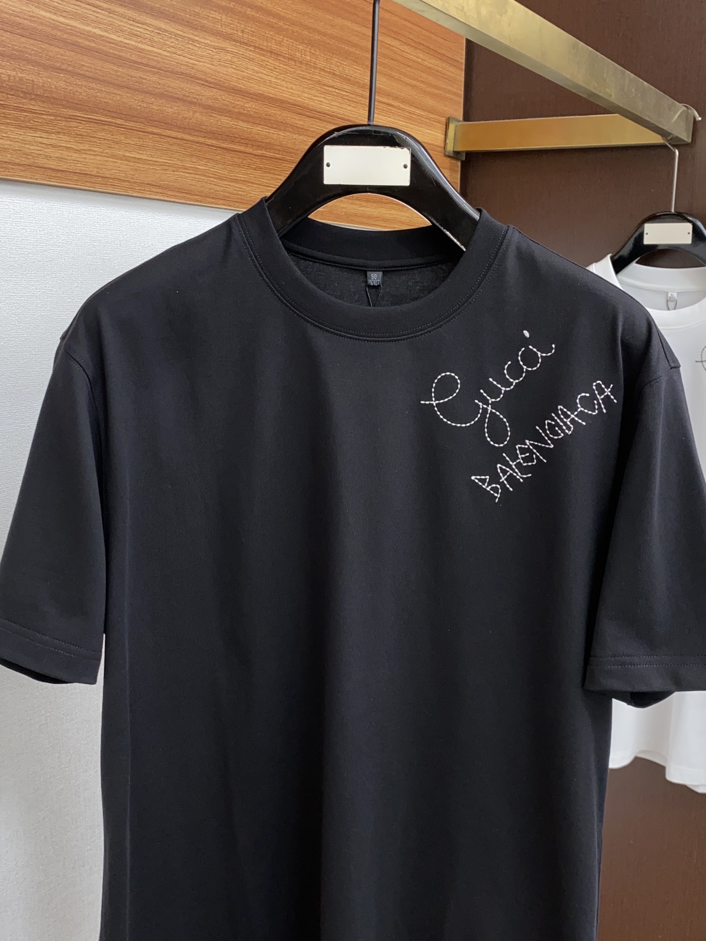 最安値 バレンシアガtシャツ メルカリスーパーコピー トップス ファッション プリント シンプル ゆったり 新品 2色可選 ブラック_2