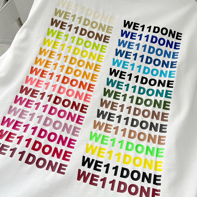 WE11DONE 今季セール限定品 ウェルダンシャツスーパーコピー プリント 純綿Tシャツ トップス 半袖 2色可選_9