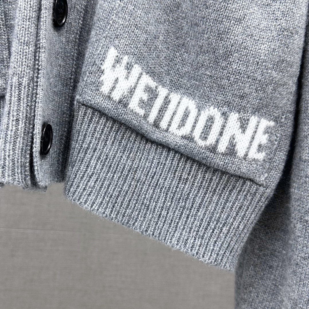 WE11DONE ウェルダンシニットｎ級品 ゆったり セーター トップス Vネック アウター シンプル 男女兼用 グレイ_5