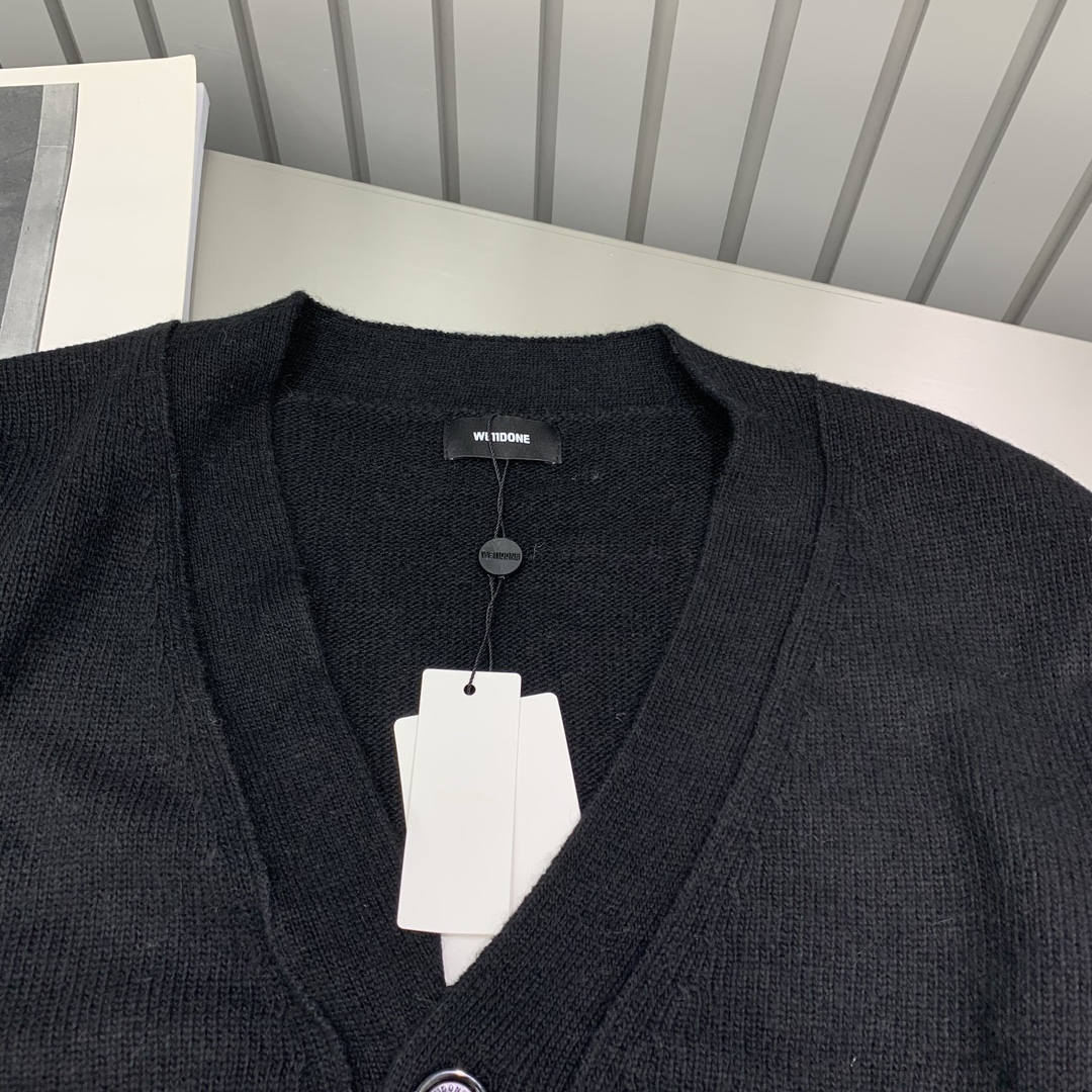WE11DONE ウェルノード ニット偽物 セーター トップス 暖かい 人気販売 シンプル アウター 柔らかい ブラック_5