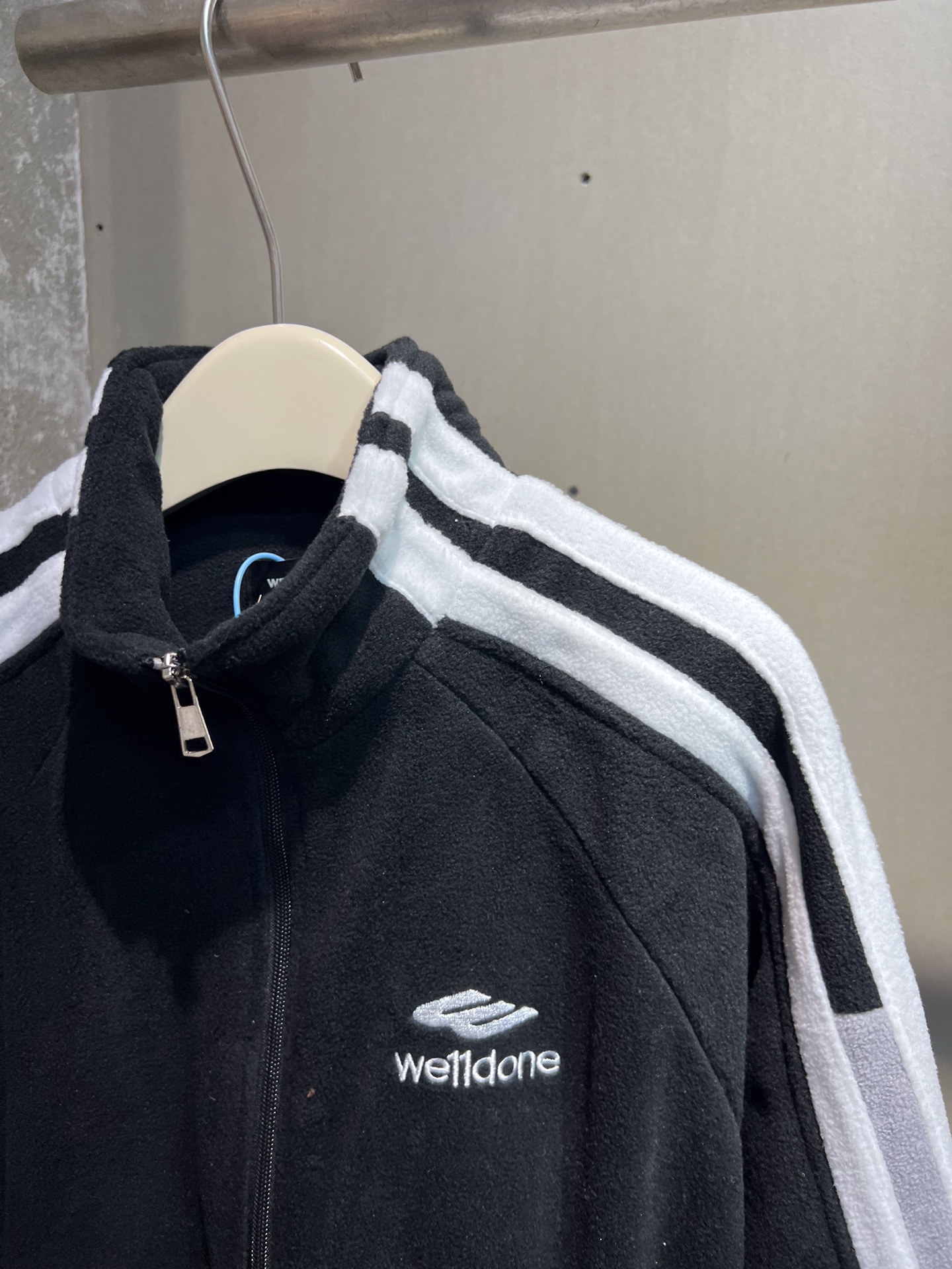 WE11DONE ウェルダン ジャケット偽物 厚い アウター ハイネック フリース カップル 人気新品 ブラック_3