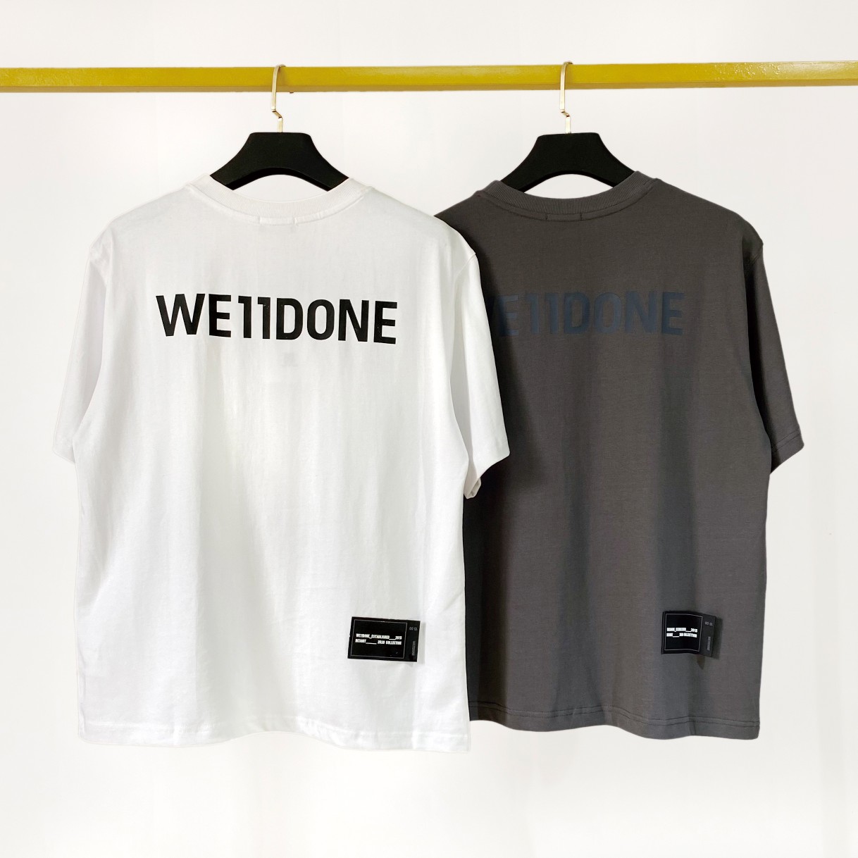 WE11DONE ウェルダン意味コピー 日常服 短袖 トップス tシャツ 純綿 ゆったり カップル 男女兼用 2色可選_3