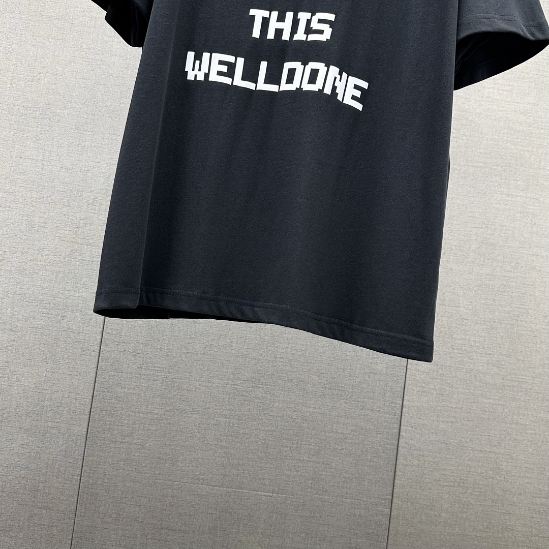WE11DONE 大絶賛 ウェルダン服ｎ級品 半袖 トップス tシャツ ハットプリント 純綿 品質保証 ブラック_3