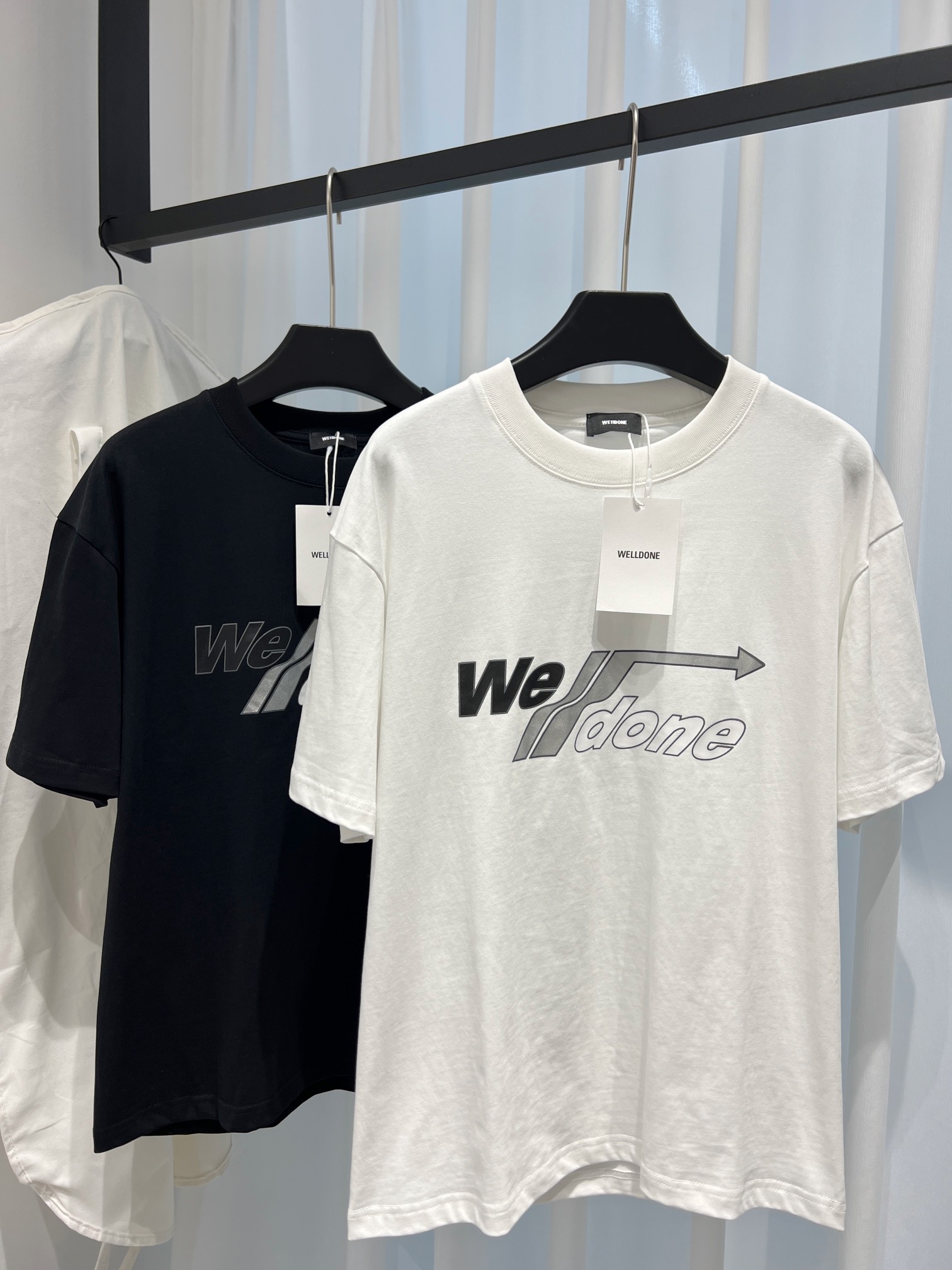 WE11DONE 限定販売 最高品質 ウェルダン tシャツ激安通販 半袖 トップス 純綿 柔らかい ロゴプリント ホワイト_1