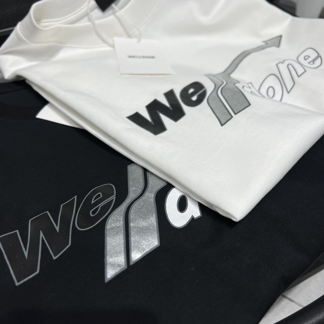 WE11DONE 限定販売 最高品質 ウェルダン tシャツ激安通販 半袖 トップス 純綿 柔らかい ロゴプリント ホワイト_6