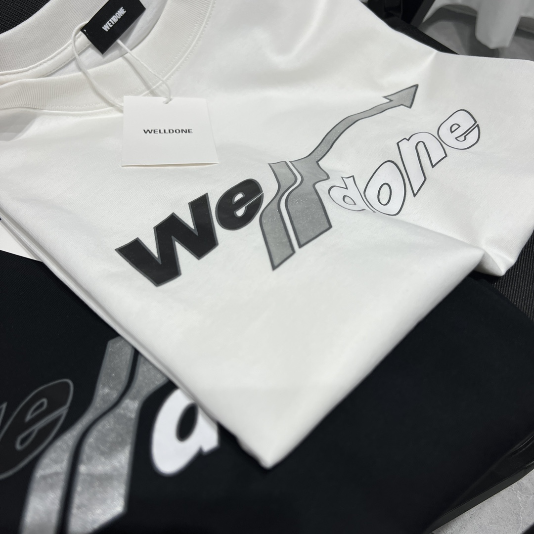 WE11DONE 限定販売 最高品質 ウェルダン tシャツ激安通販 半袖 トップス 純綿 柔らかい ロゴプリント ホワイト_7