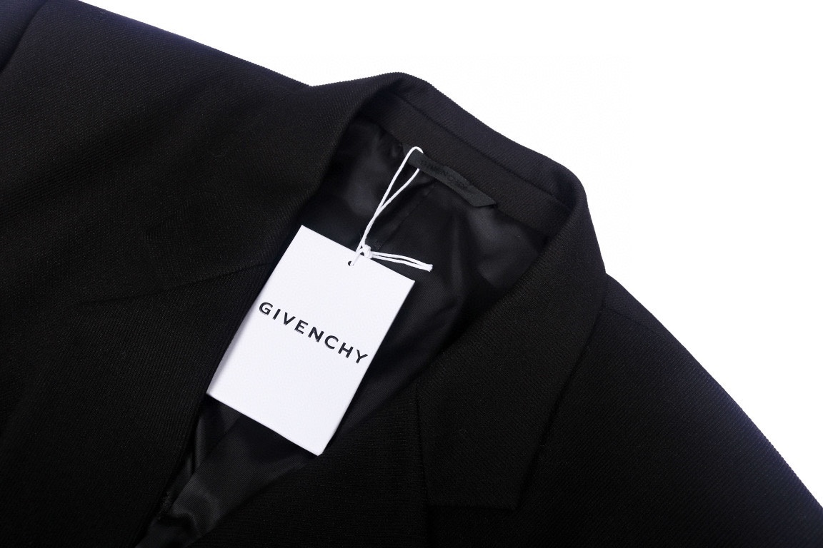ジバンシィ ジャケット激安通販 トップス アウター ビジネス スーツ 高級感 品質保証 シンプル ハンサム ブラック_3