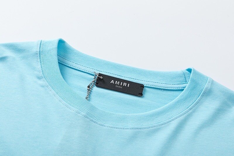 AMIRI 着心地が良い あみりtシャツｎ級品 ロゴプリント シンプル 純綿 トップス 半袖 ファッション ブルー_7