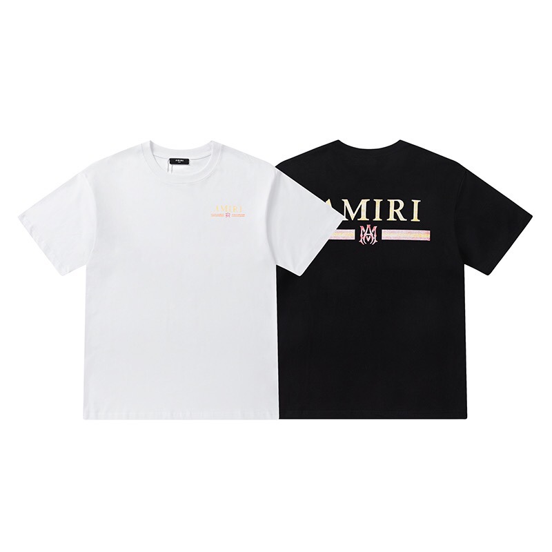 AMIRI 最安値！大人気 tシャツ amiriコピー 半袖 シンプル 純綿 ロゴプリント 夏 トップス 2色可選_1
