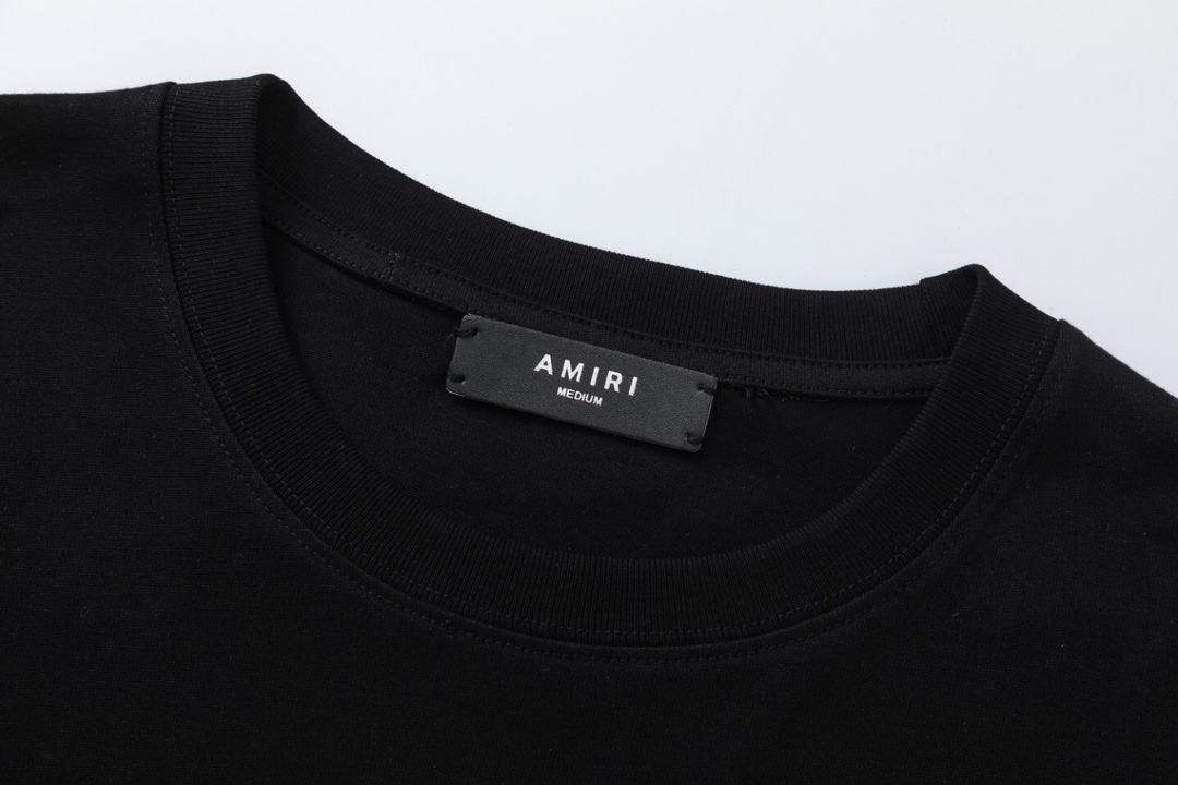 AMIRI 安い 爽やか！amiティシャツ偽物 純綿 快適 トップス LOGOプリント 短袖 柔らかい 快適 ブラック_5