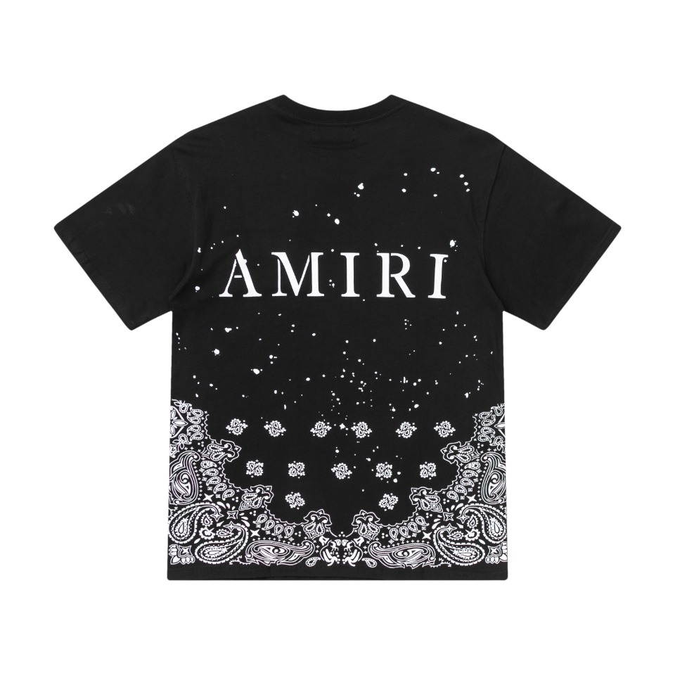 AMIRI 今季セール限定品 ラミーシャツコピー 柔らかい プリント 純綿 シンプル 快適 トップス  短袖 2色可選_5