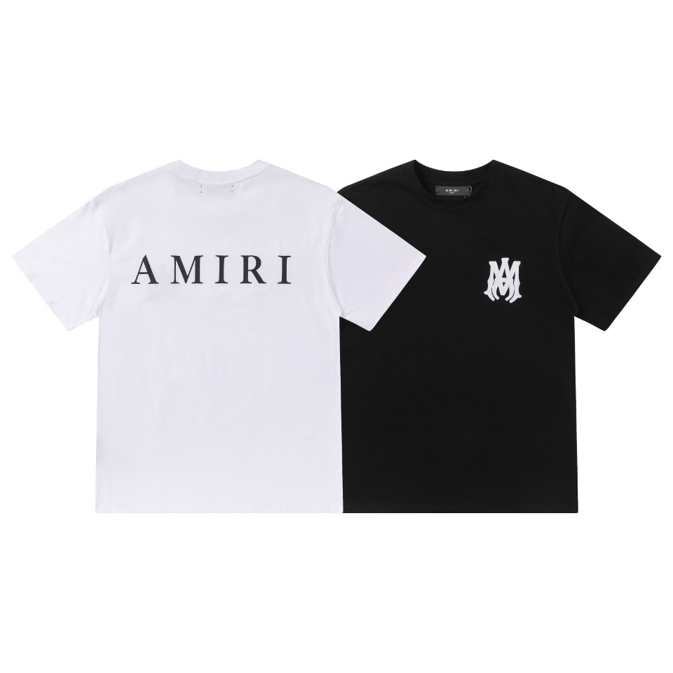 AMIRI 爆買い品質保証 tシャツ 3dモデルスーパーコピー 半袖 柔らかい プリント 純綿 ファッション トップス  2色可選_1