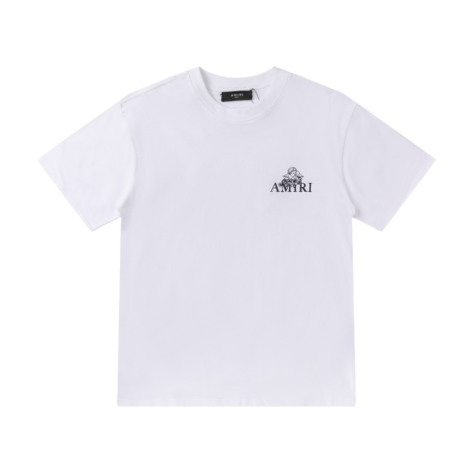 AMIRI tシャツ アミパリコピー 半袖 柔らかい プリント 純綿 品質保証 ファッション トップス  2色可選_3