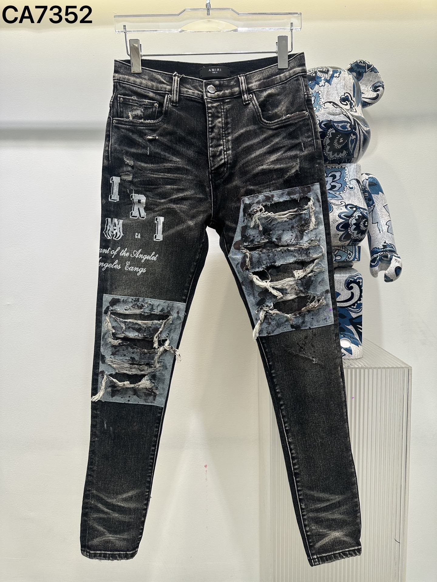 AMIRIジーンズ505コピー シンプル ジンーズ パンツ ズボン デニム素材 柔らかい ファッション ブラック_1