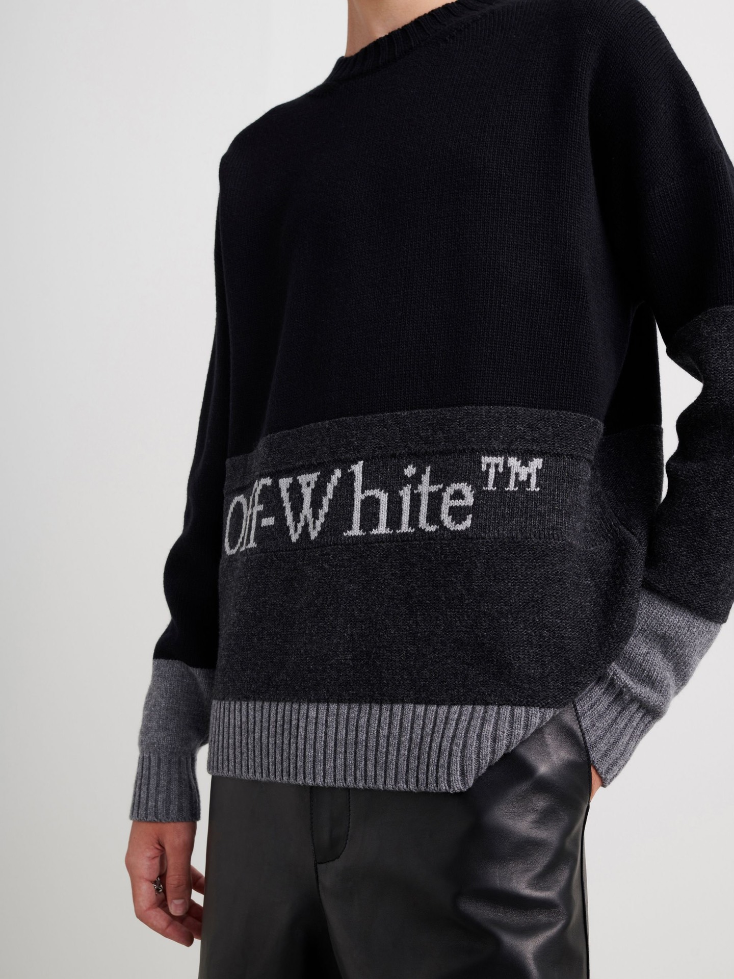 OFFWHITEオフホワイトセーター激安通販 暖かい 冬服 トップス セーター ニット 人気新作 ブラック_8