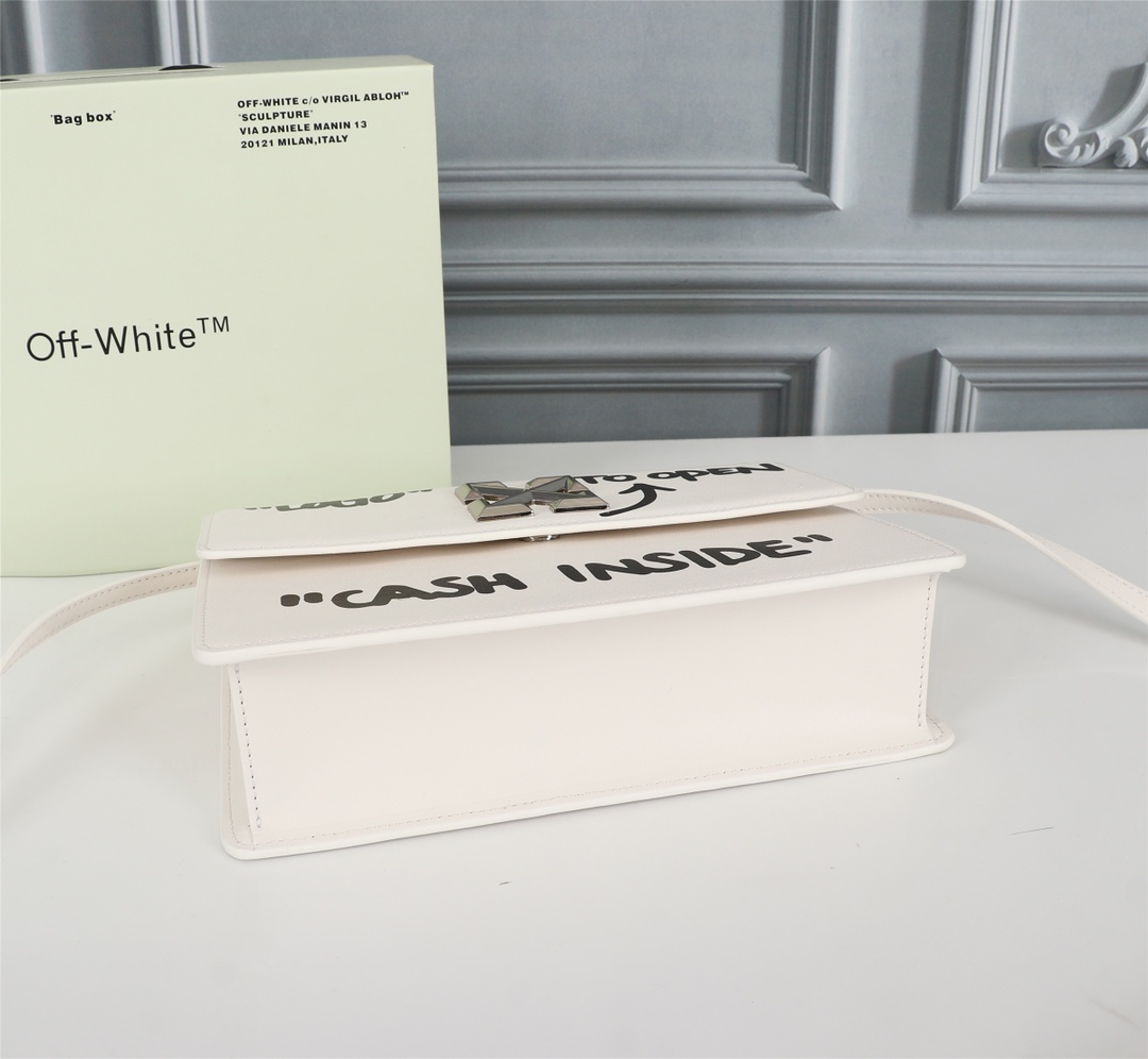 OFFWHITEオフホワイト ショルダーバックＮ級品 人気販売 斜めがけバッグ  軽量 バッグ レディース ファッション ブホワイト_4