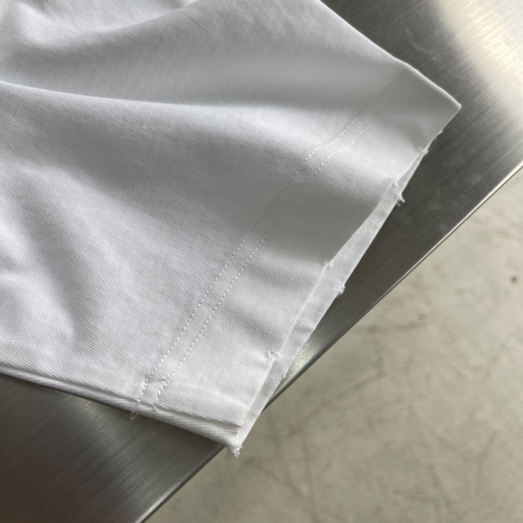 2024新登場の ジバンシィ セットアップスーパーコピー 純綿 トップス 短袖Tシャツ Tシャツ ホワイト_8
