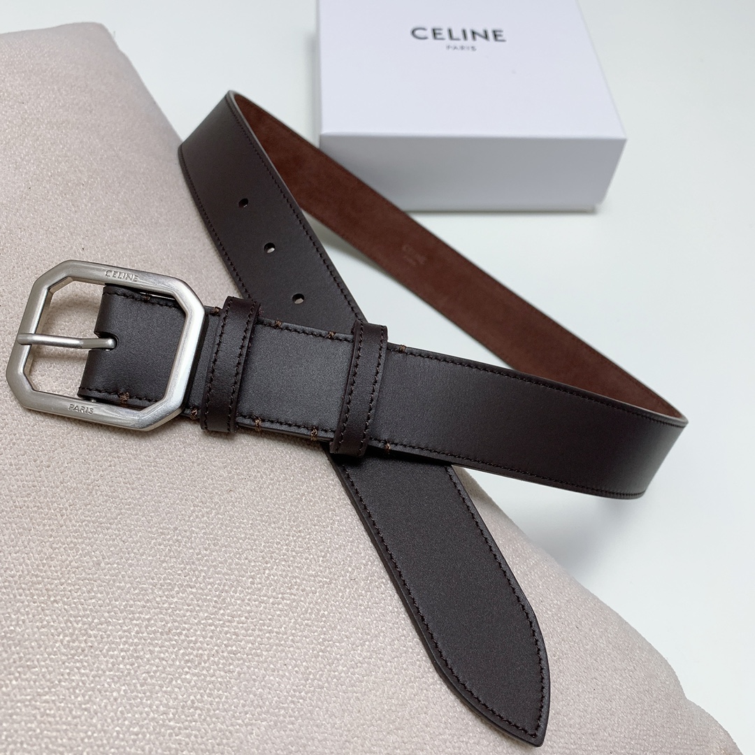 celine ベルトＮ級品 ビジネス 通勤 牛革 シンプル 幅3.5㎝ 人気品 ファッション 長さ調整可能 ブラック_8