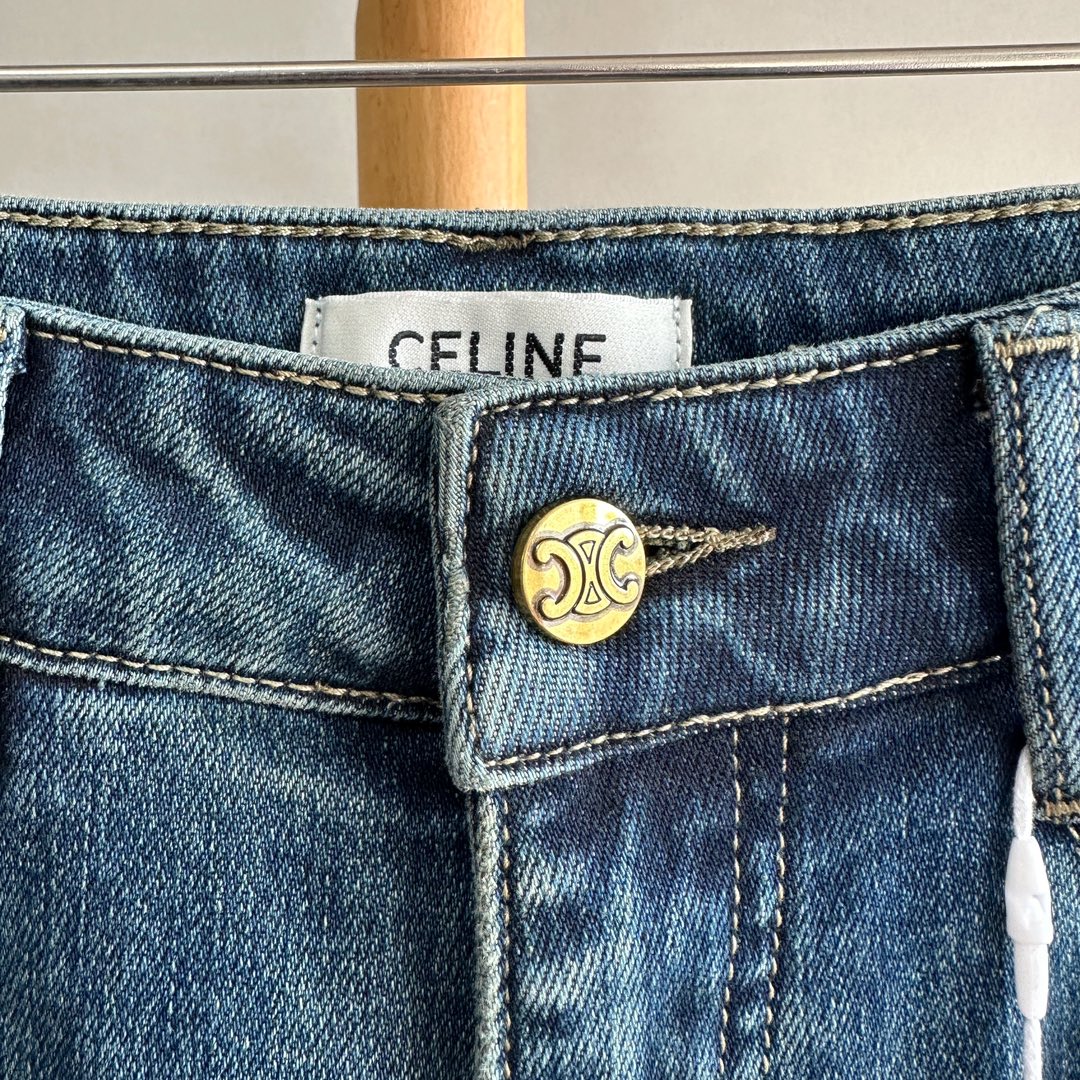 celine ジーンズＮ級品 ズボン カジュアルパンツ 筒形ズボン シンプル ファッション デニム 柔らかい ブルー_6