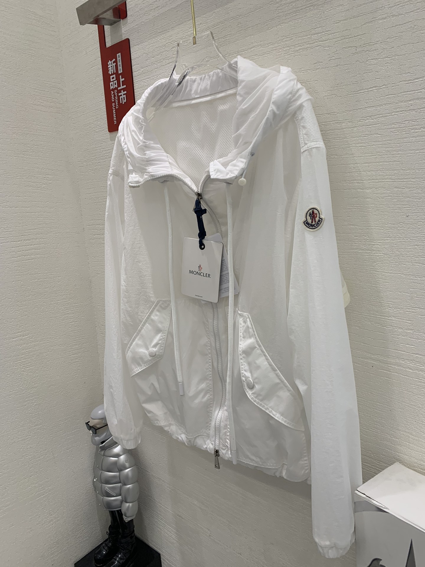 モンクレールトップス激安通販 ジャケット トップス アウター 軽量 防水 シンプル 防風 ファッション ホワイト_4