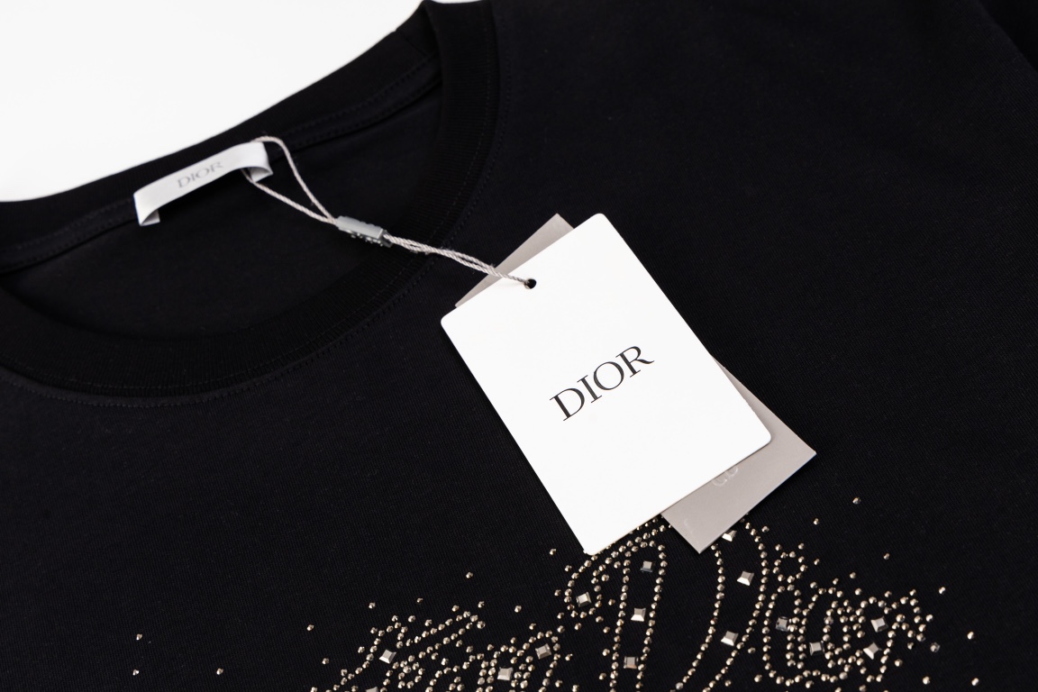 ディオールtシャツＮ級品 純綿 トップス tシャツ 春夏新品 シンプル 通気性いい 半袖 ファッション ブラック_5