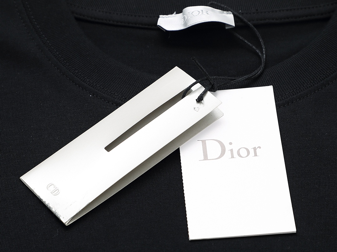 限定販売 最高品質 dior atelier tシャツスーパーコピー 短袖 トップス 純綿 ゆったり プリント 男女兼用 ブラック_6