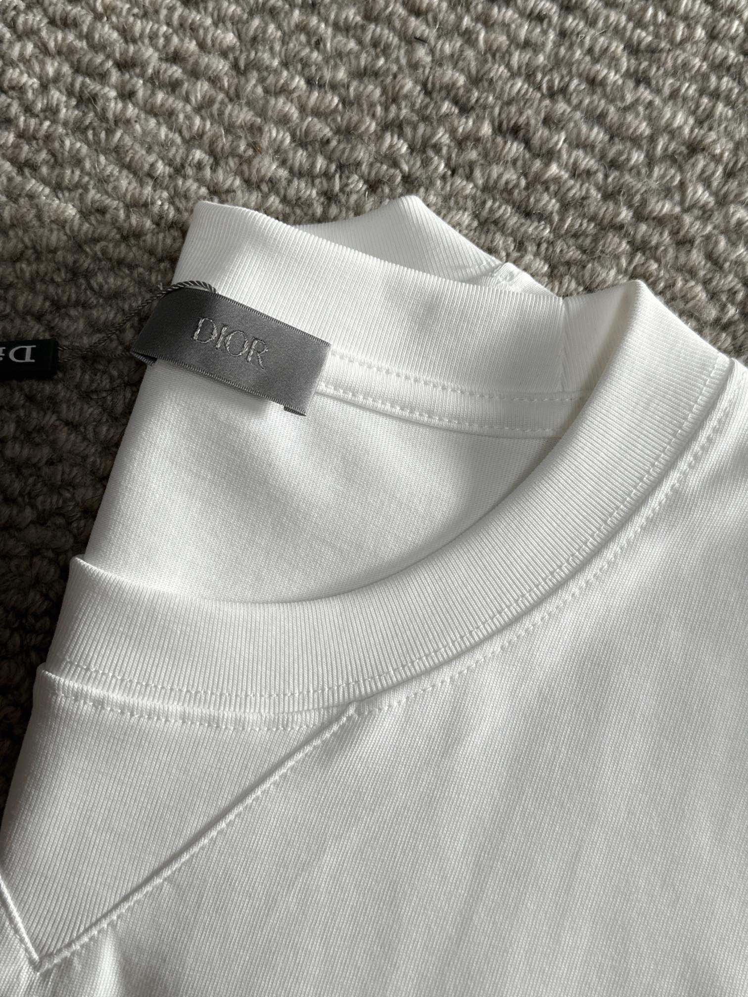 dior ステューシー tシャツスーパーコピー 短袖 爆買い品質保証 トップス 純綿 シンプル 春新販売 男女兼用 ホワイト_6