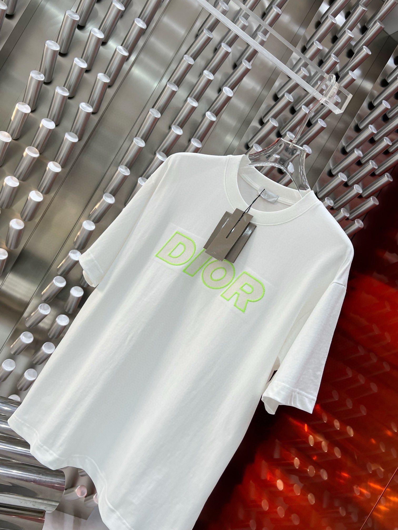 ディオール ロンtコピー 純綿 シンプル 半袖 トップス ロゴプリント 通気性いい 品質保証 ホワイト_3