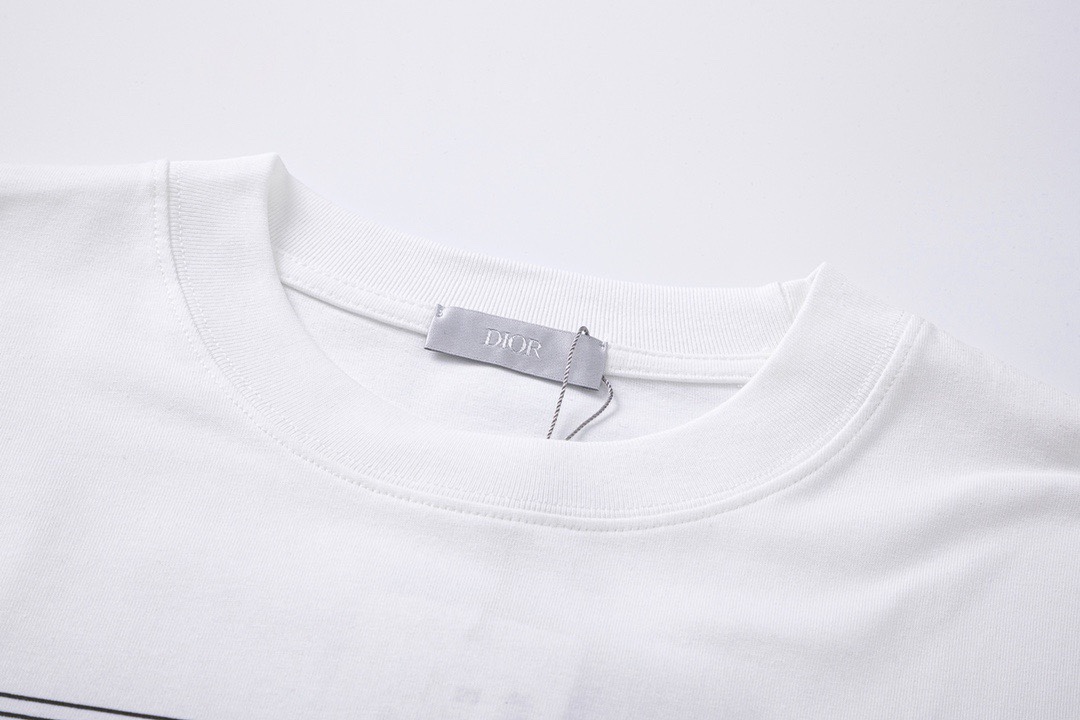 【激安】高級品通販 ディオールワイシャツスーパーコピー 純綿 シンプル 半袖 トップス プリント 品質保証 ホワイト_5