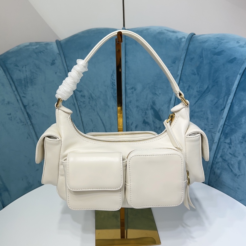ミュウ ミュウ の バッグ激安通販 ファッション 斜め掛けバッグ 持ちバッグ レザー 最新品 シンプル ホワイト_2