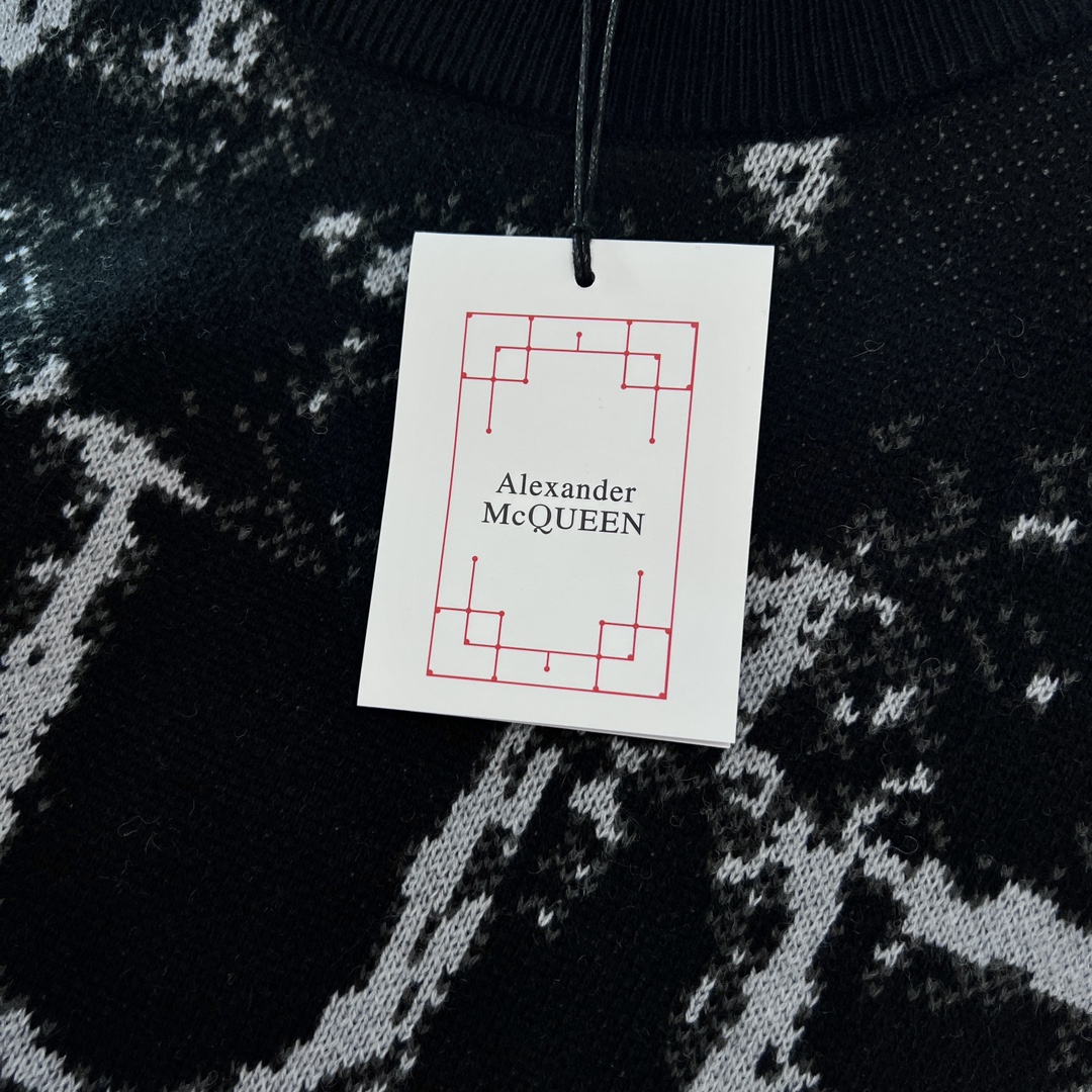 MCQ マックイーン ニットスーパーコピー トップス セーター 暖かい 冬新作 メンズ シンプル 弾性がいい ブラック_7