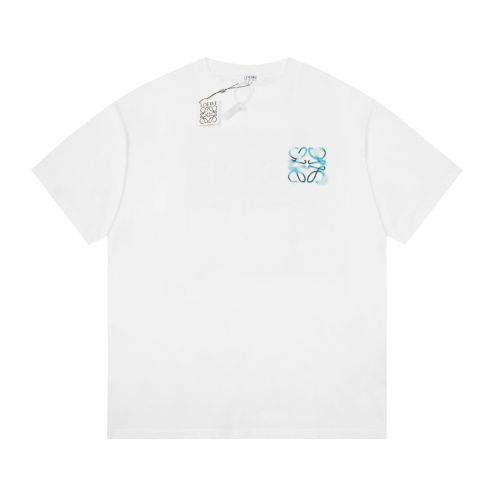 新作到着!! ロエベ アリエクＮ級品 純綿 トップス ロゴプリント 柔らかい ファッション 半袖 Tシャツ ホワイト