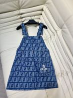 fendi fila ワンピーススーパーコピー スカート キャミソール デニム素材 少女感 ファッション ブルー