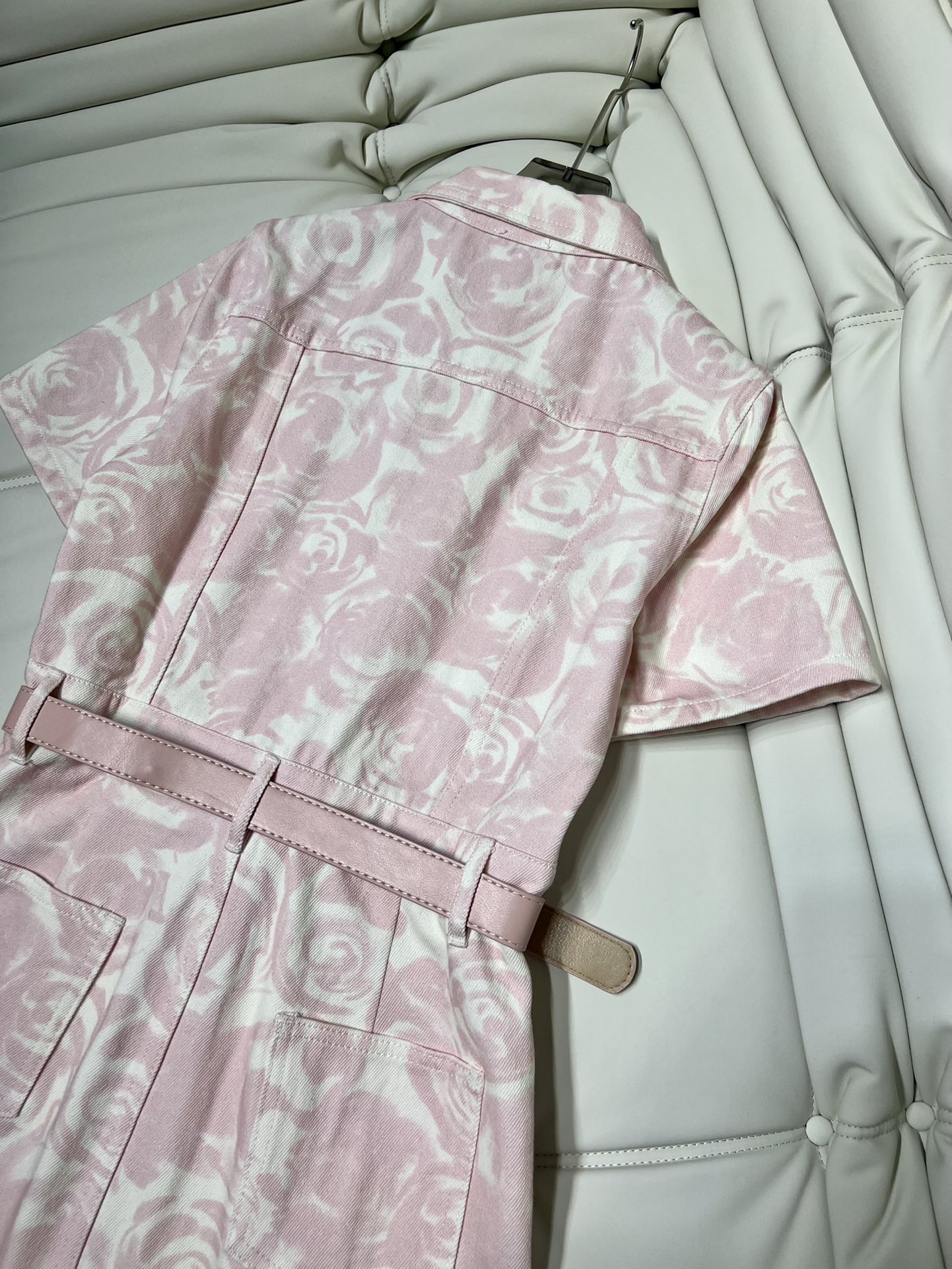 存在感のある バーバリースカートサイズ偽物 ワンピース 半袖 花柄 通勤 レディース 品質保証 ファッション ピンク_5