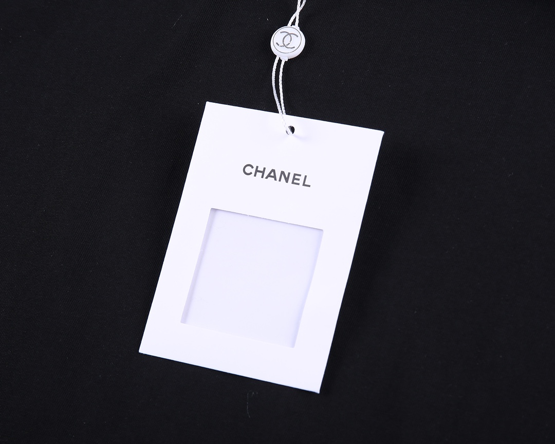 HOT品質保証 chanel t シャツ ピンクコピー 短袖 純綿 トップス ロゴプリント 柔らかい 男女兼用 ブラック_9