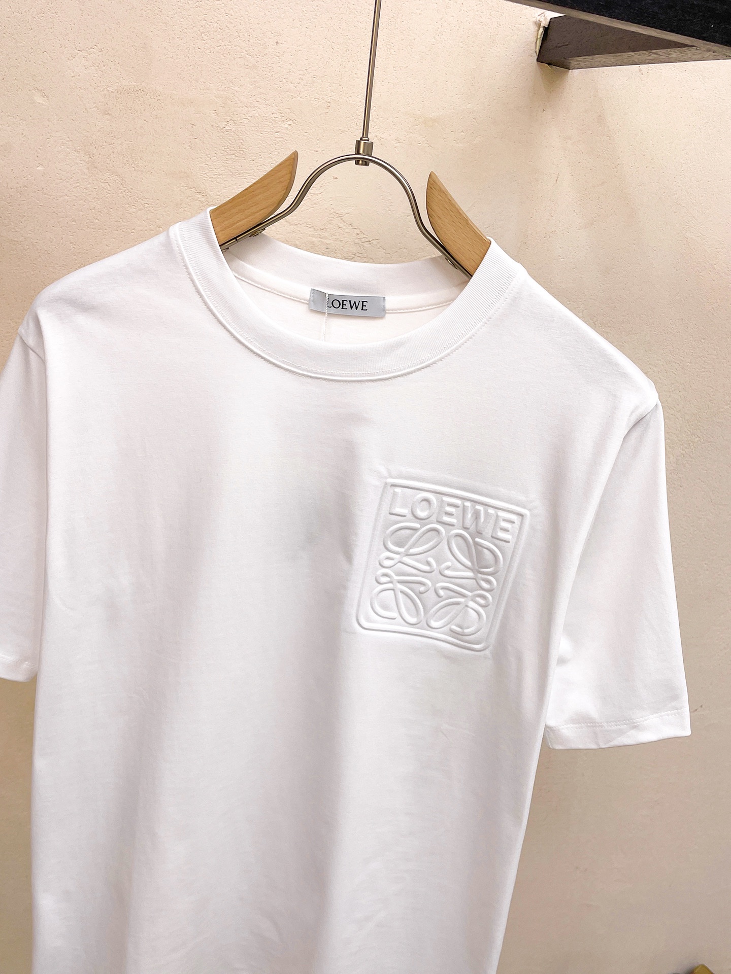 夏 新作登場 ロエベに似てるブランドＮ級品 純綿 トップス シンプル 柔らかい ファッション 短袖 Tシャツ ホワイト_3