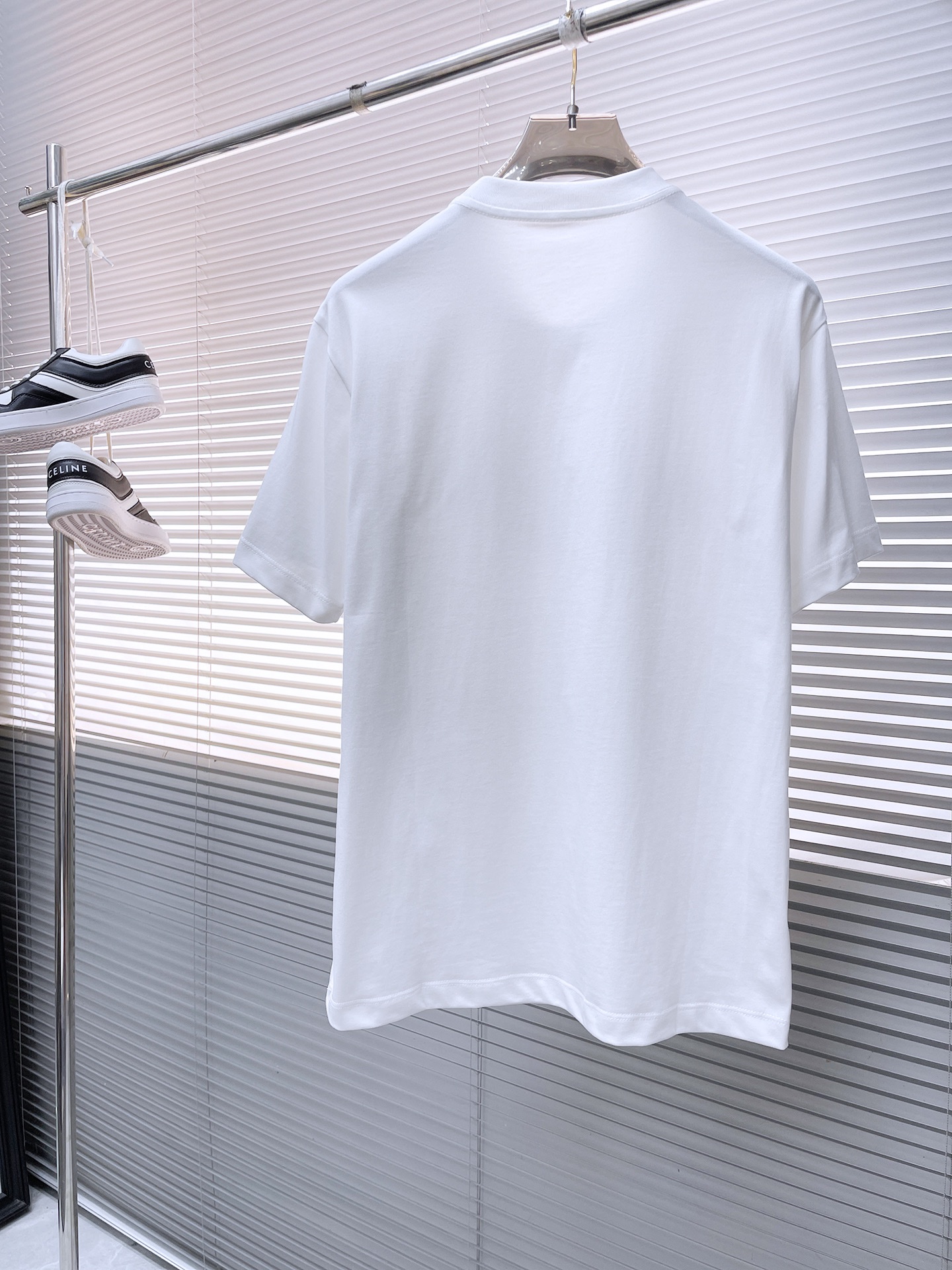 最安値人気 ロエベ 類似ブランド激安通販 純綿 短袖 Tシャツ トップス 柔らかい 快適 ゆったり ホワイト_2
