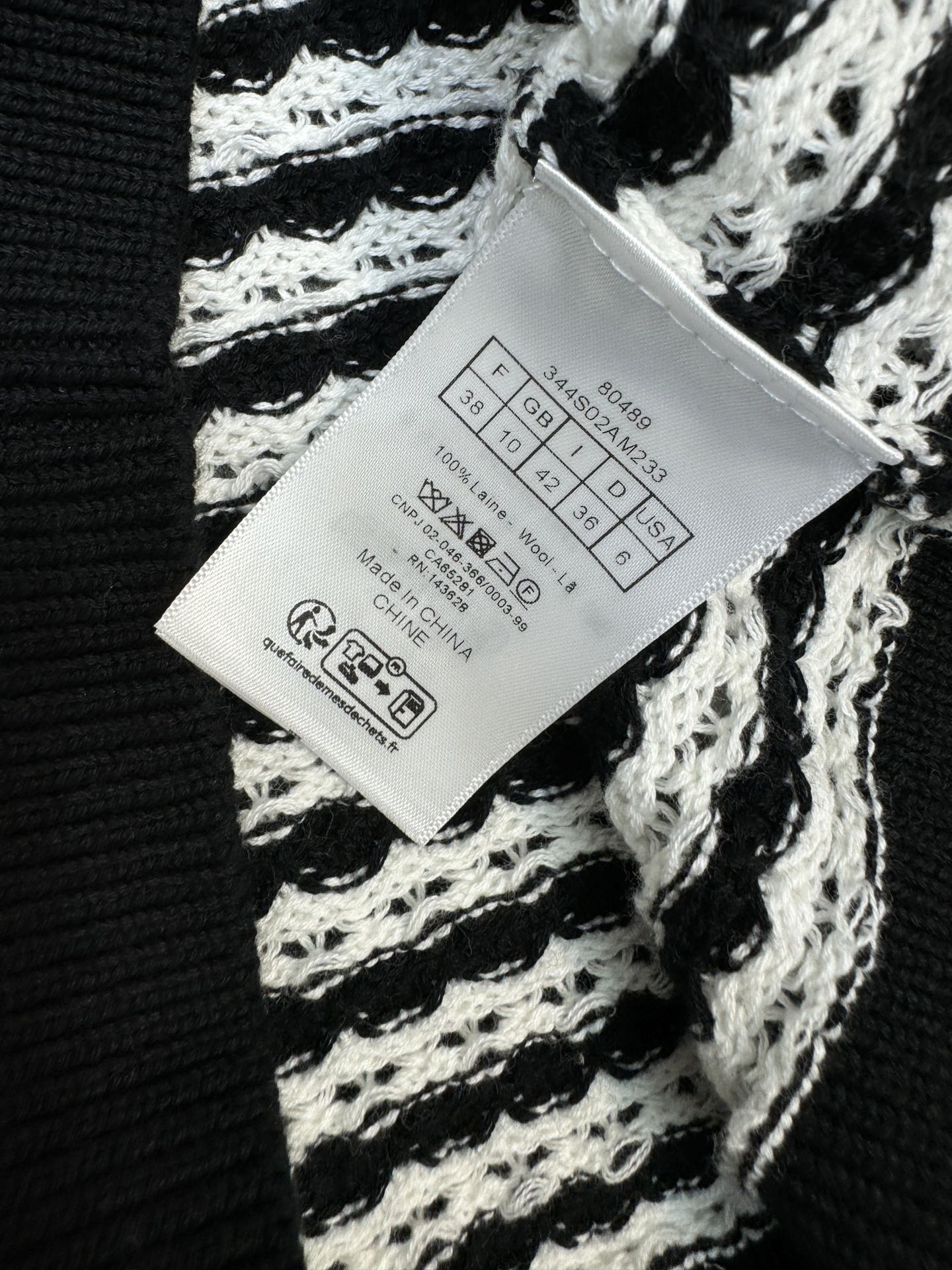 爆買い品質保証 ディオールのセーターＮ級品 トップス 短袖 柔らかい ファッション 縞模様 ブラック_9