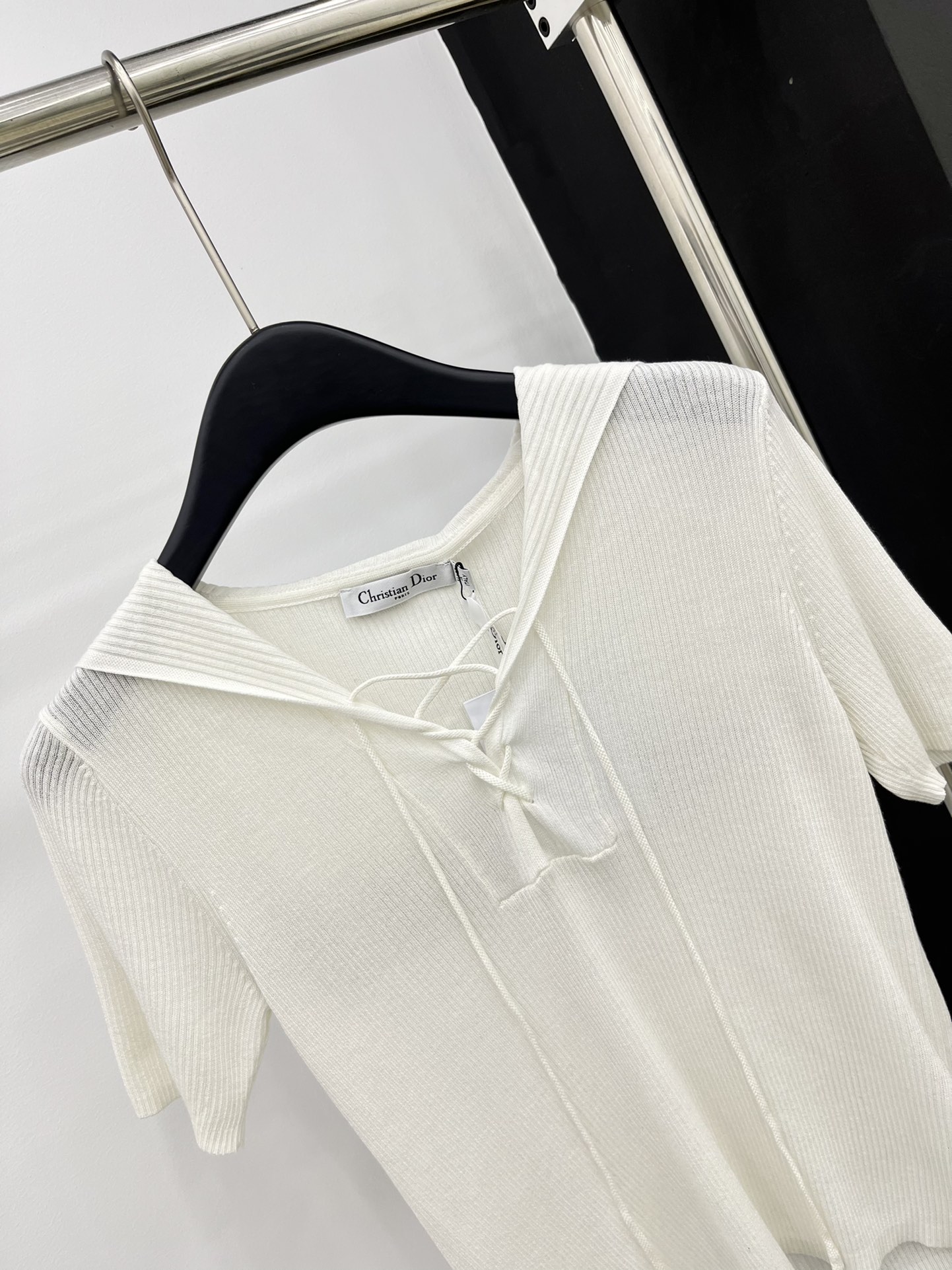 エディ ディオールオムＮ級品 トップス 半袖 フード付き シンプル 軽量 セーター ニット 通気性いい ホワイト_2