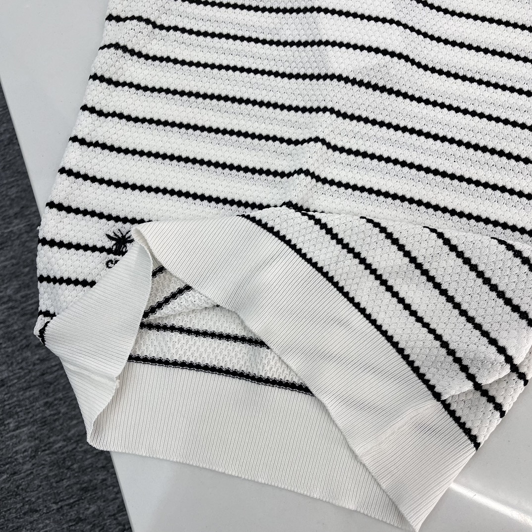 ディオール セーター メンズスーパーコピー トップス 無袖 シンプル ニット 通気性いい 縞模様 ファッション ホワイト_5