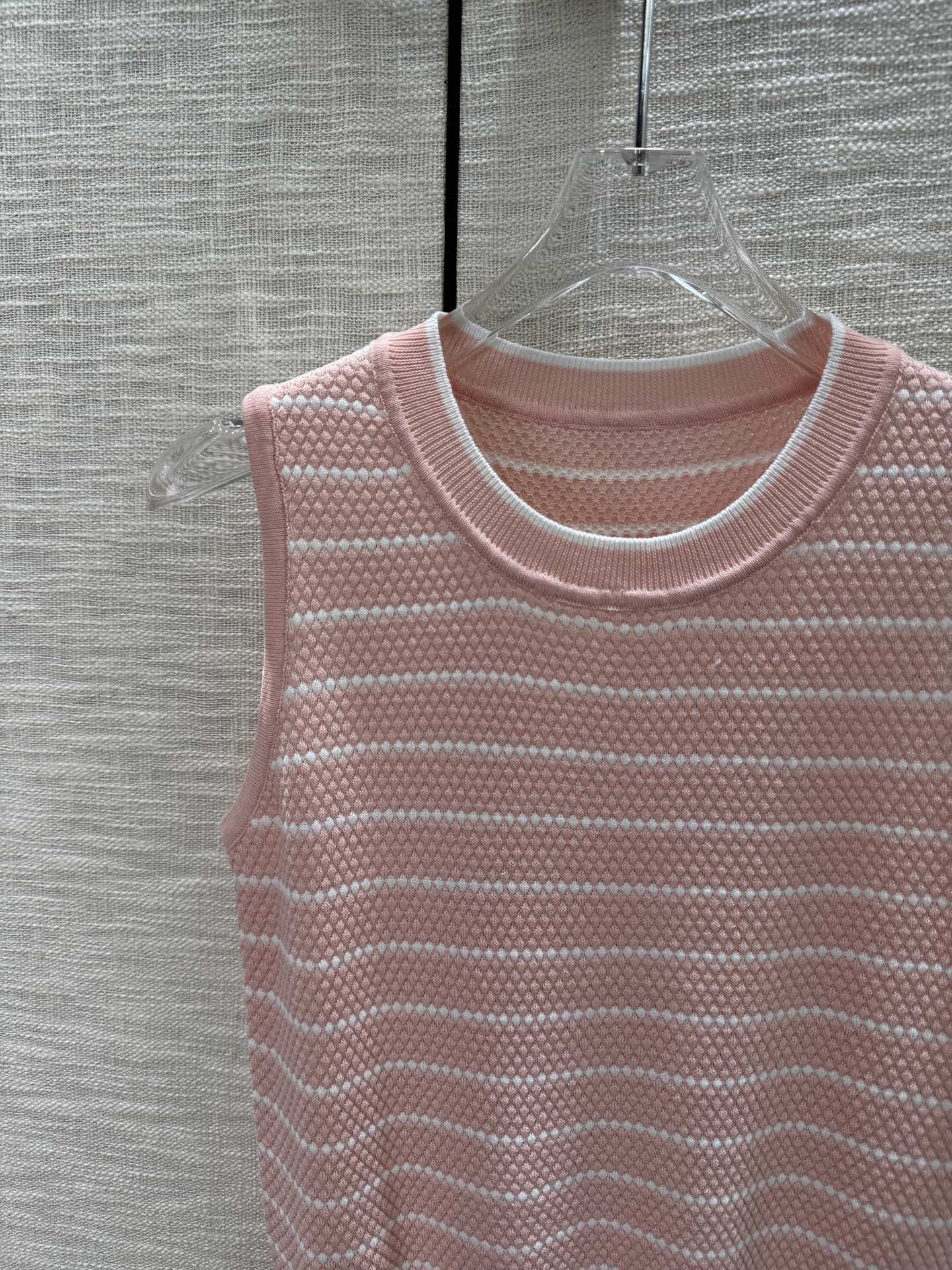 華やかに演出する ディオール ツイリーコピー トップスシンプル ニット セーター 通気性いい 人気品 縞 柔らかい ピンク_2