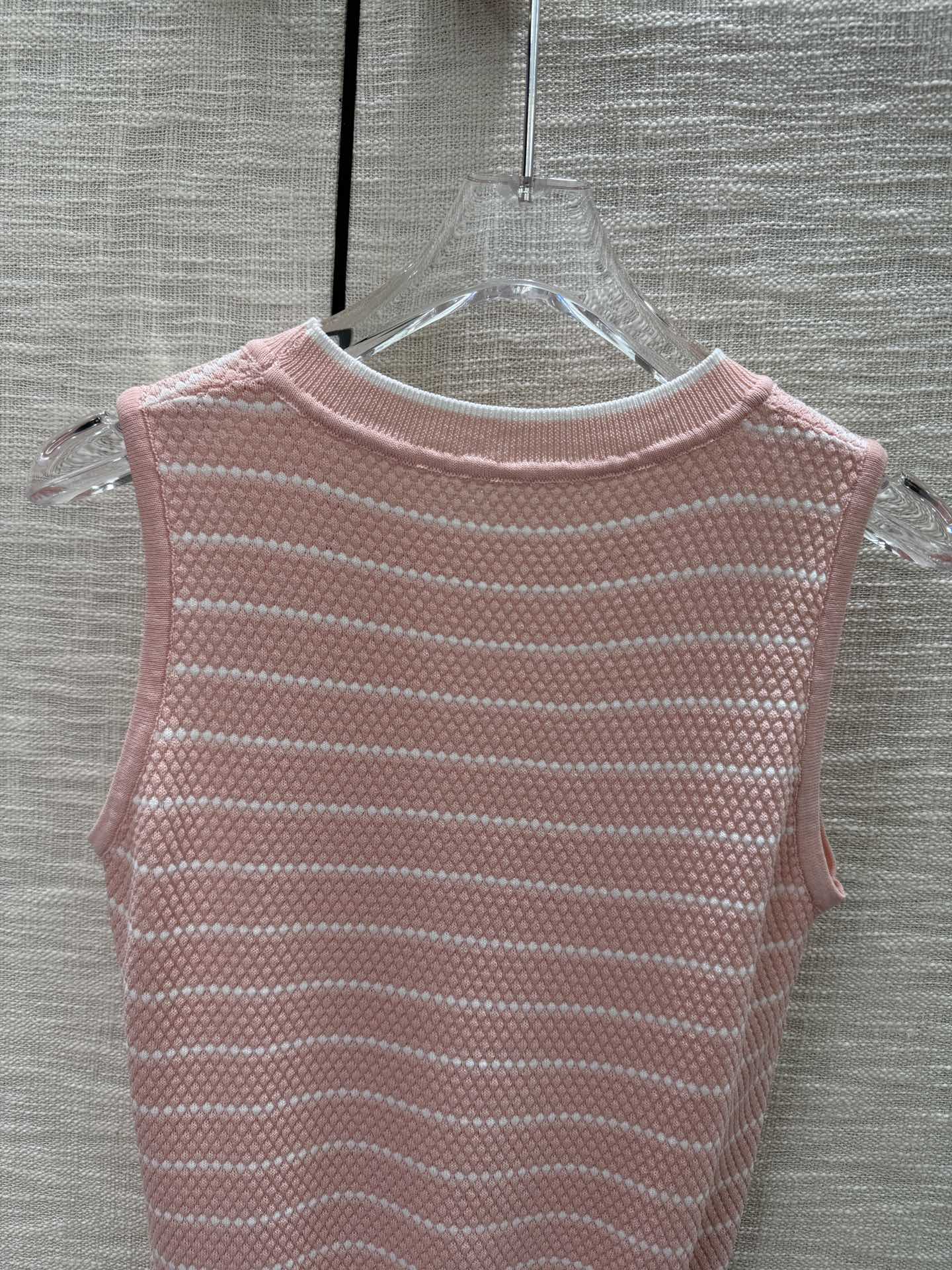 華やかに演出する ディオール ツイリーコピー トップスシンプル ニット セーター 通気性いい 人気品 縞 柔らかい ピンク_5
