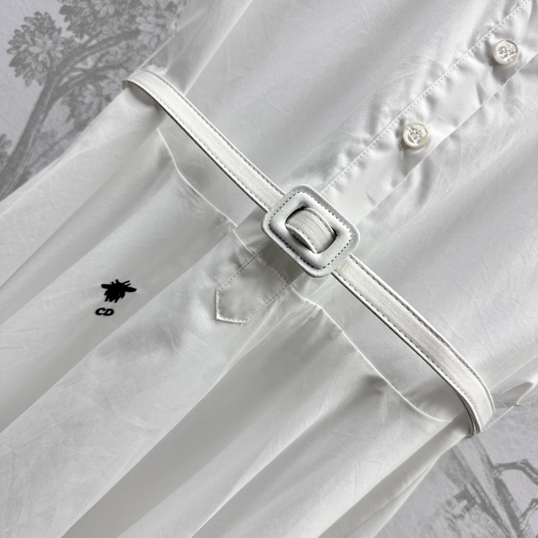 ディオールワンピースＮ級品 スカート 無袖 シルク 軽量 通気性いい 柔らかい レディース シンプル ホワイト_5