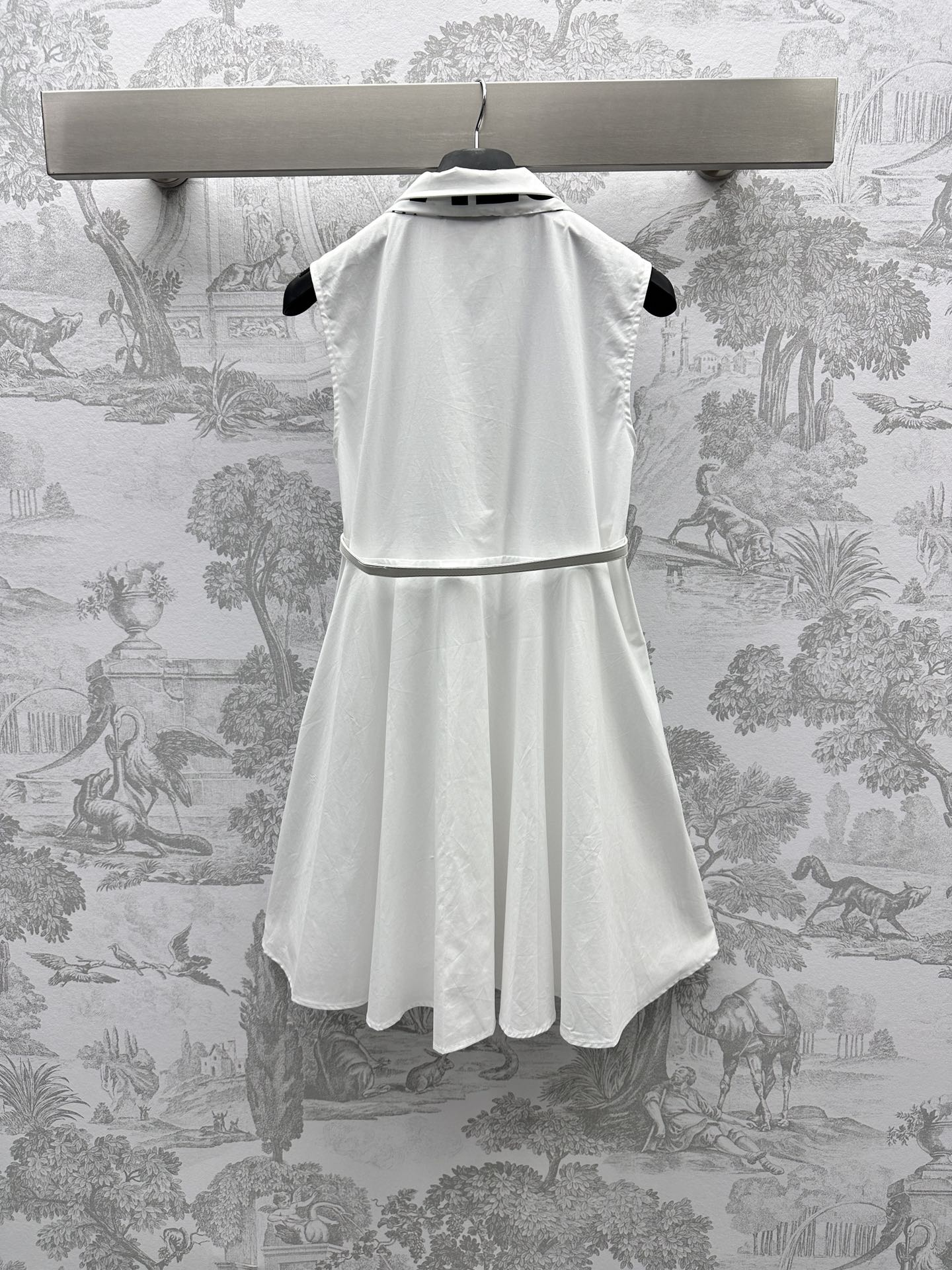 ディオールワンピースＮ級品 スカート 無袖 シルク 軽量 通気性いい 柔らかい レディース シンプル ホワイト_7
