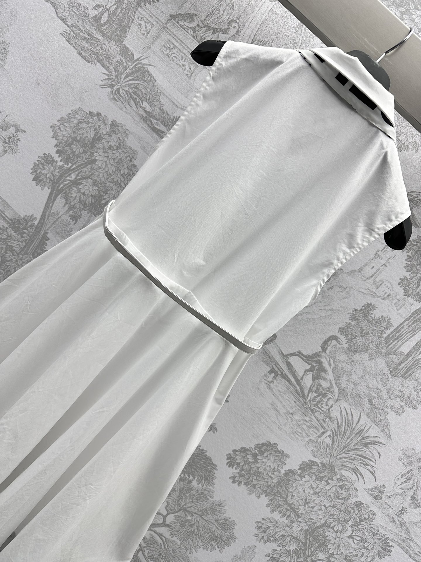 ディオールワンピースＮ級品 スカート 無袖 シルク 軽量 通気性いい 柔らかい レディース シンプル ホワイト_8