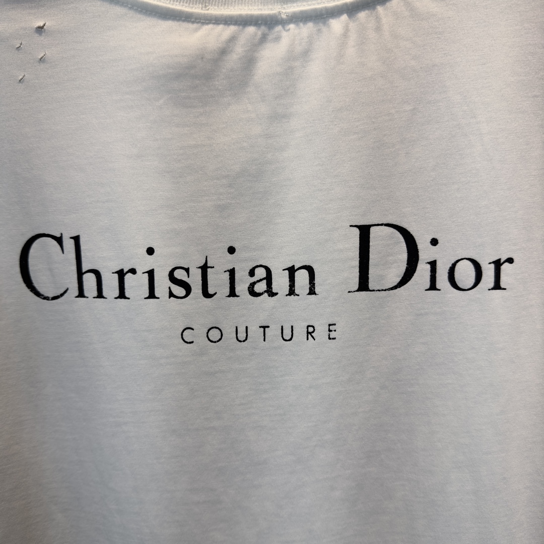 華やかに演出する diorのtシャツ激安通販 トップス 柔らかい 純綿 短袖 カラフル 丸首 ファッション ホワイト_6