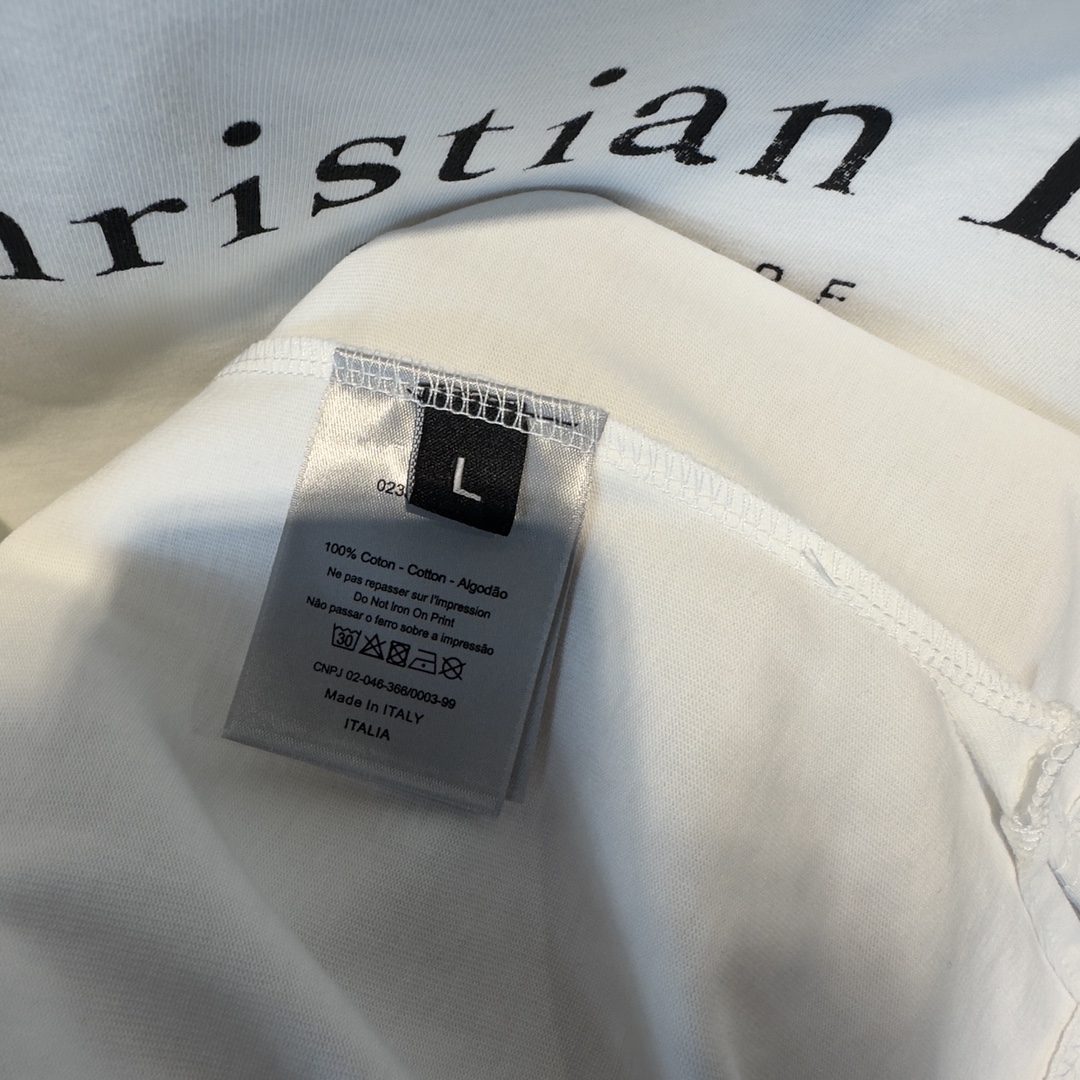 華やかに演出する diorのtシャツ激安通販 トップス 柔らかい 純綿 短袖 カラフル 丸首 ファッション ホワイト_7