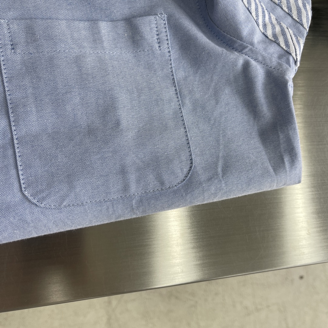 トムブラウン 衣装スーパーコピー シャツ トップス 長袖 シンプル 品質保証 ファッション ブルー_6