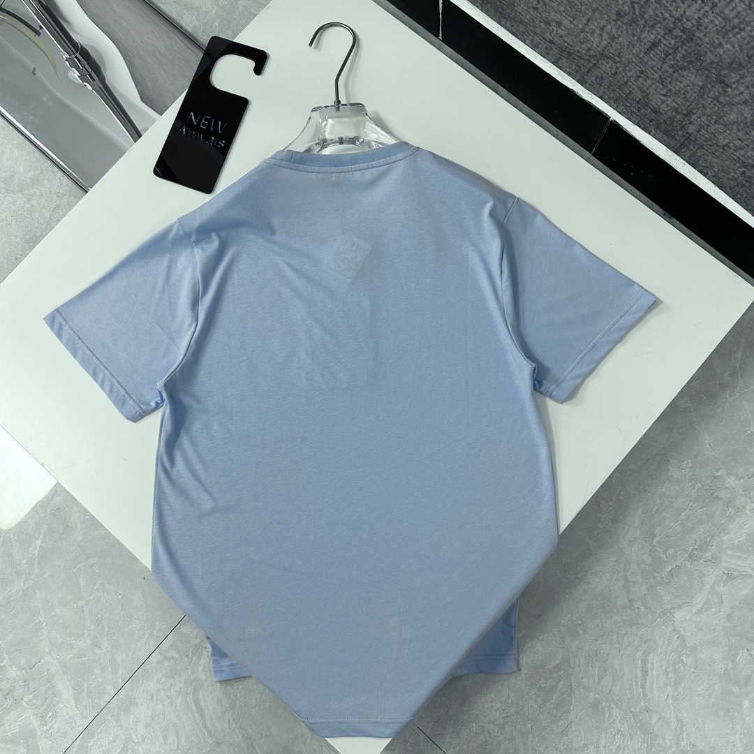 今季セール限定品 エベ tシャツ ウィメンズ激安通販 純綿 Tシャツ トップス 半袖 シンプル 柔らかい 可愛い ブルー_4